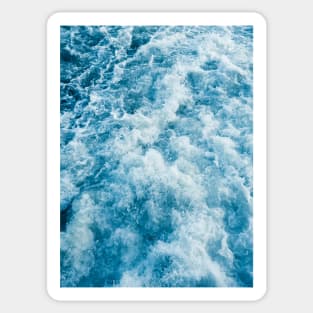 Whitewater River Rapids Blue Abstract Sticker